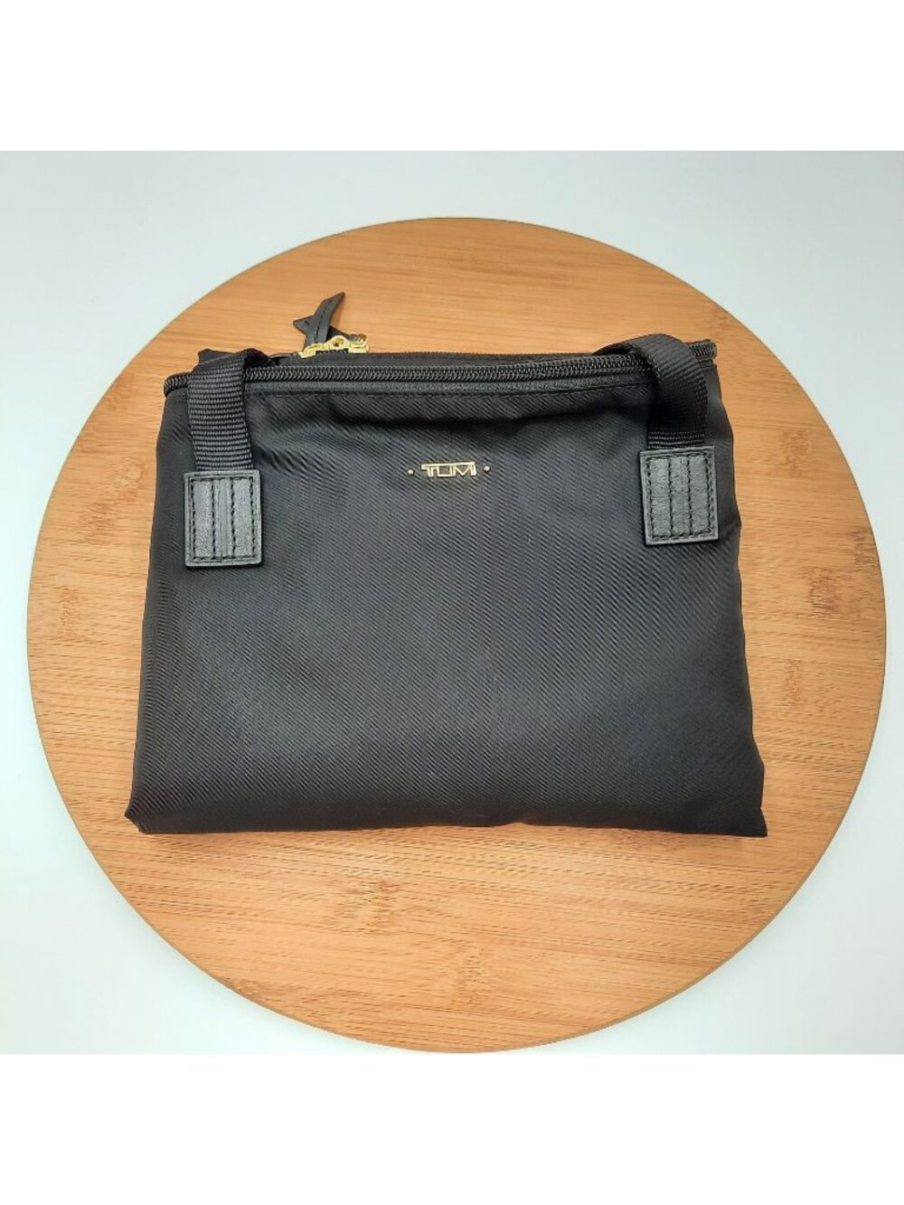 TUMI Voyageur Just In Case Tote Bag Large Packable Carry On Gunmetal Black Gold